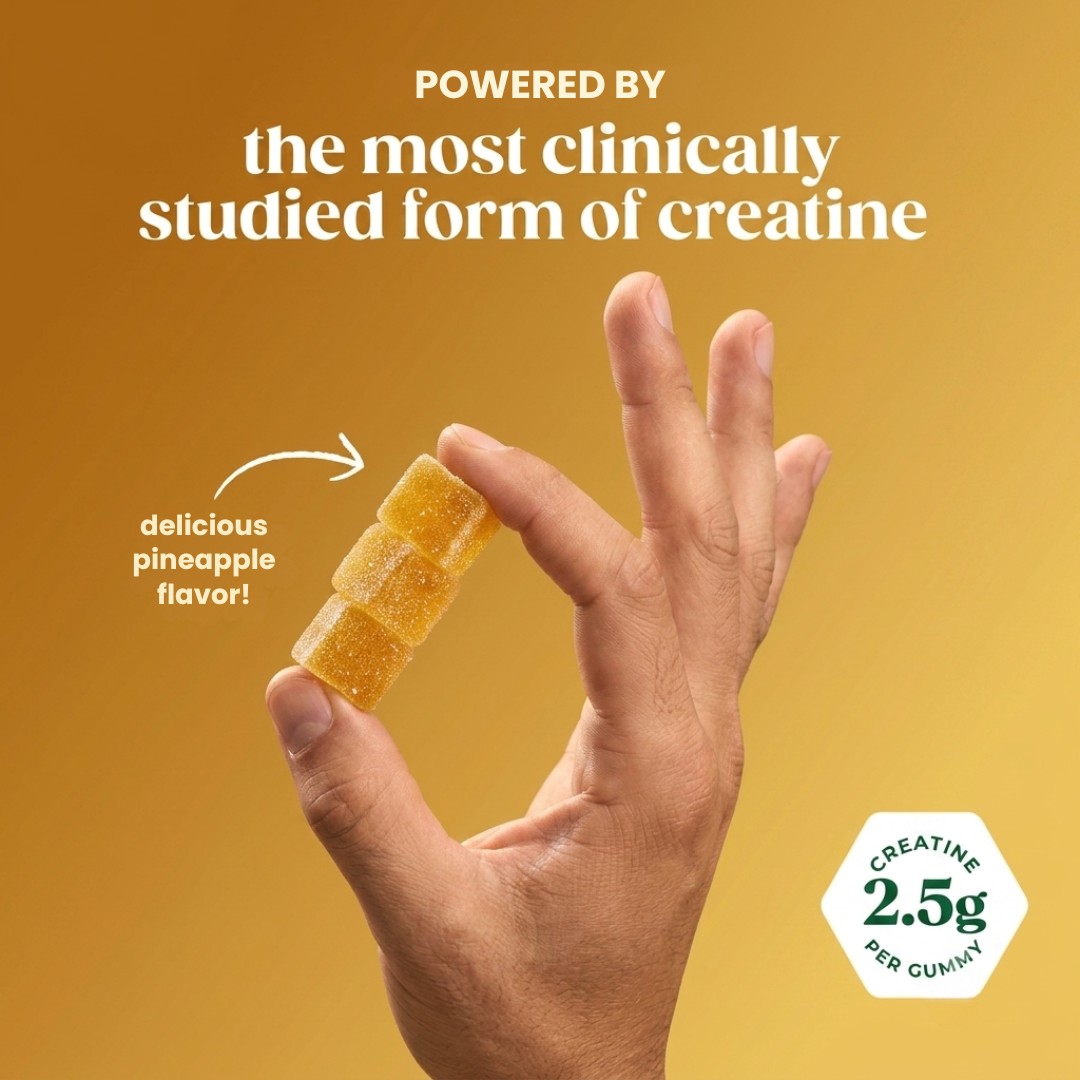 DRVN pineapple creatine monohydrate gummies, made in South Africa